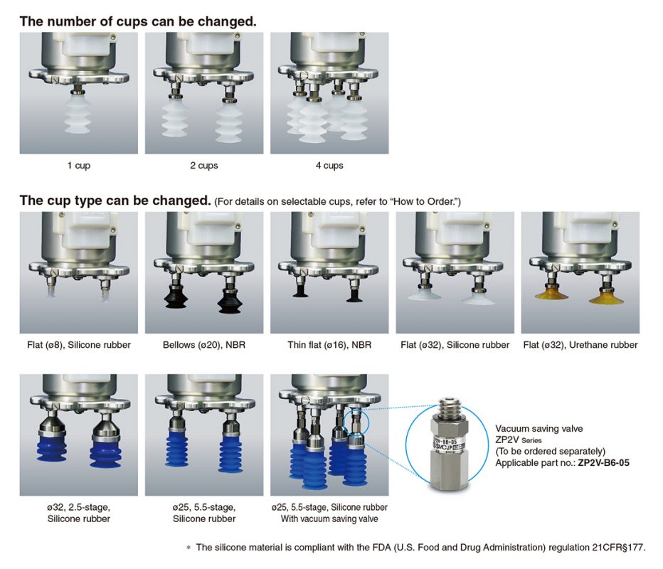 Tay gắp chân không SMC cho Cobot ZXP7□41-X1 của OMRON dòng TM