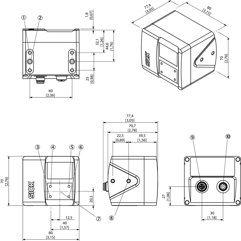 Camera thị giác máy 3D Visionary-T Mini / Visionary-T Mini CX mã V3S105-1AAAAAA