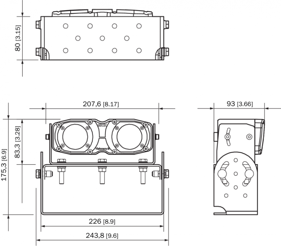 Camera thị giác máy 3D Visionary-B / Visionary-B PS hệ lái hỗ trợ điều hướng mã V3S173-2AAAAAAP01