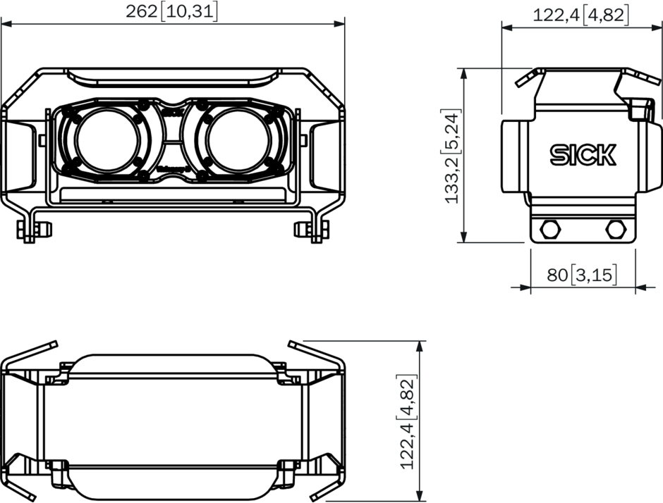 Camera thị giác máy 3D Hệ thống hỗ trợ người lái Visionary-B mã V3S153-2AAAAAAP02