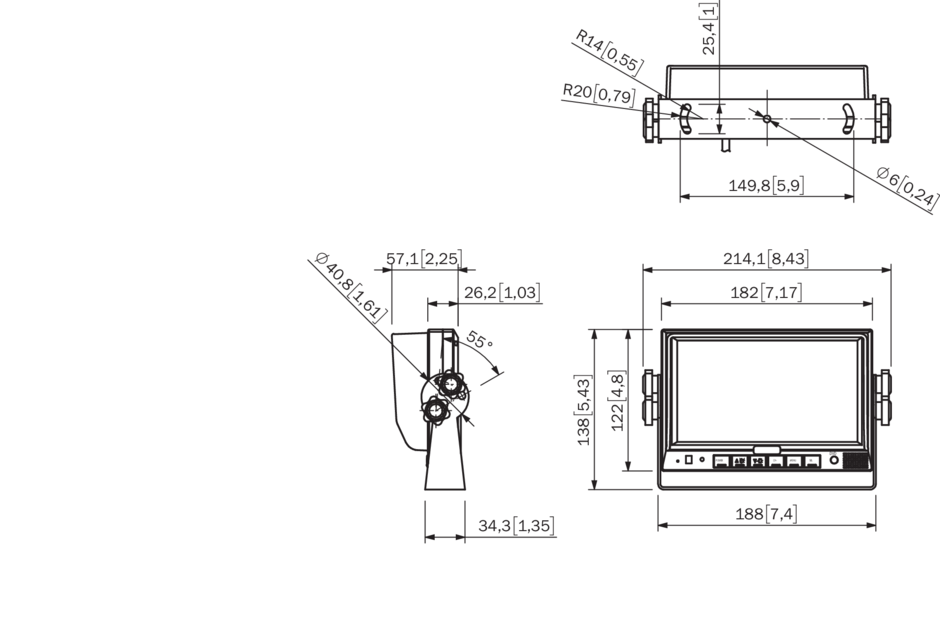 Camera thị giác máy 3D Hệ thống hỗ trợ người lái Visionary-B mã V3S153-2AAAAAAP02